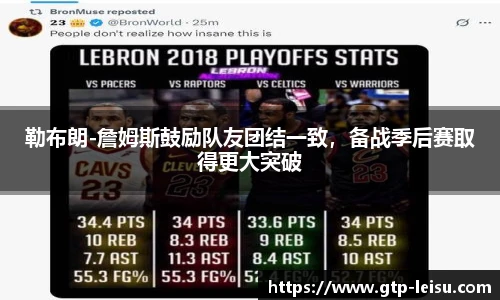 勒布朗-詹姆斯鼓励队友团结一致，备战季后赛取得更大突破
